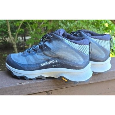 Merrell Women's Moab Speed Mid GTX Hiking Boots Blue Size 10