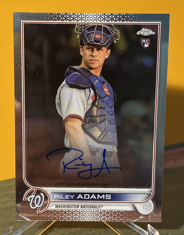 Riley Adams 2022 Topps Chrome 🔥💎 Autograph Rookie RC #RA-RA Nationals