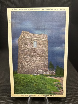 POSTCARD: Night Time Scene Of Observatory And Grave Of Dr. Mitchell T13