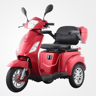 Seniorenmobil Elektro-Roller Senioren-Dreirad 25km/h 60V 40Ah 1000 Watt Rot