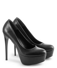 Plateau Pumps Schwarz-Matt Unisex High Heels ...