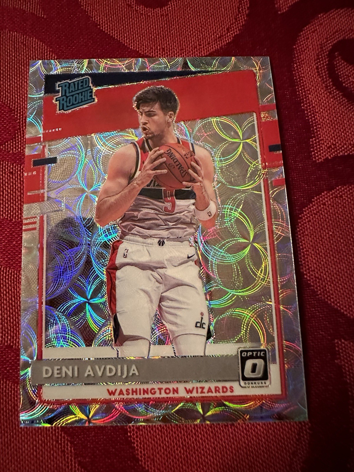 2020-21 Panini Optic Premium Deni Avdija Rated Rookie Prizm Silver Scope /249 RC
