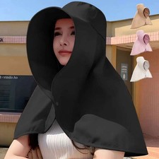 Women Sun Hats Sun Protection Wide Brim Shawl with Neck Flap Hiking Visor Hat