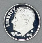 2017-S Proof Silver Roosevelt Dime 90% .900 San Francisco Mint