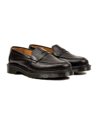 Dr. Martens Delapre Penny Loafers Made in England Premium Shoes Black Size 10US