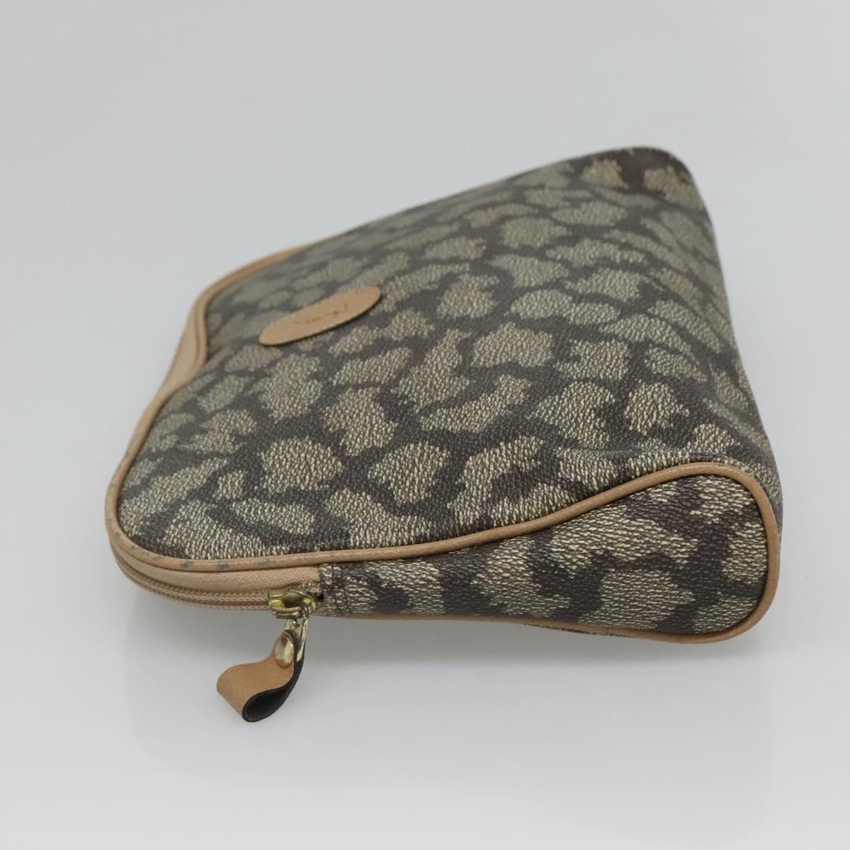 Pochette Yves Saint Laurent in tela grigia autentica