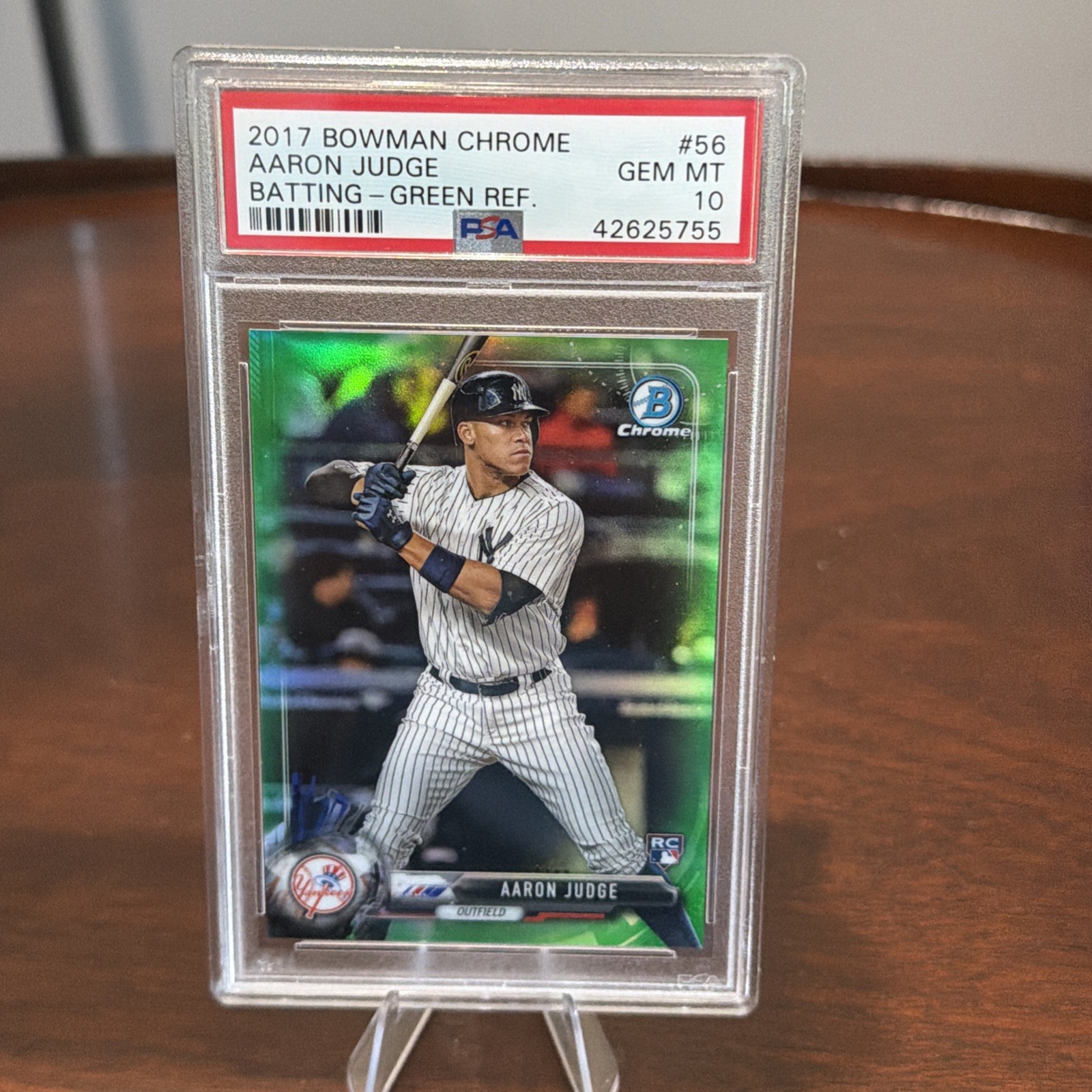 🔥🔥2017 Bowman Chrome - Aaron Judge #56 Green Refractor /99 (RC) PSA 10 🔥🔥