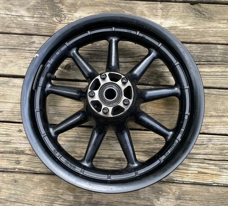 2000-2007 Harley Davidson Touring Road King Electra Front 9 Spoke 16X3 Wheel Rim Foto 3 de 4