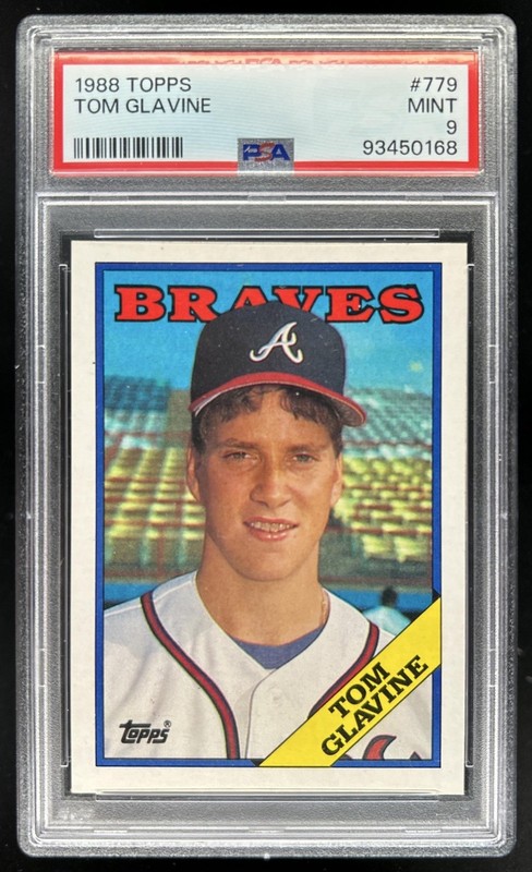 1988 Topps Tom Glavine Rookie RC #779 Braves PSA 9
