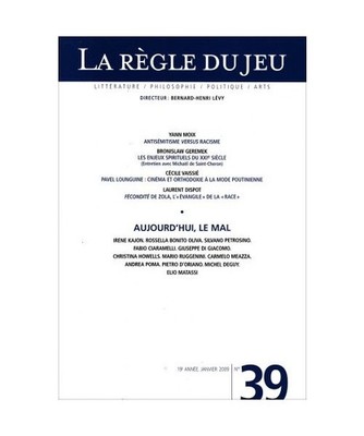 La règle du jeu n°39, Lévy, Bernard-Henri