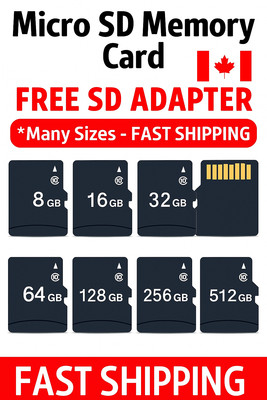 Micro SD TF Card Class 10 High Speed Memory Card 1GB 256GB Lot | Free SD Adapter