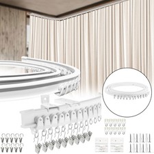 Flexible Decken Vorhangschiene Gardinenschienen Biegbar Vorhangschiene für Dusch