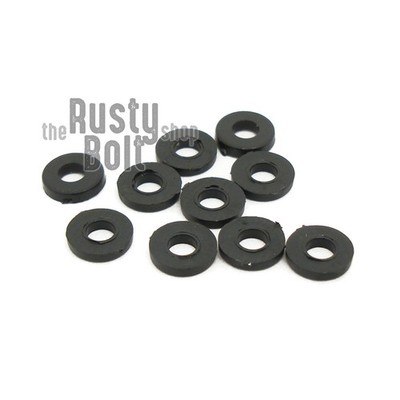 M2 - Flat Washers, Nylon Black - M2 x 5mm x 1mm