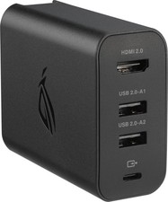 ASUS - ROG 100W Charger Dock for ROG Xbox Ally HDMI 2.0, USB-A, USB-C - Black