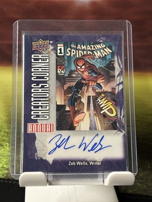 2022-23 Upper Deck Marvel Annual - ZEB WELLS Creator Corner AUTO #CC5 Spider-Man