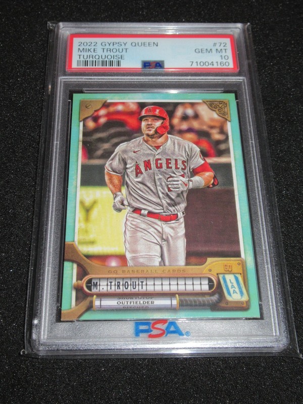 2022 Topps Gypsy Queen - Mike Trout #72 Turquoise /199 PSA 10 Pop 1
