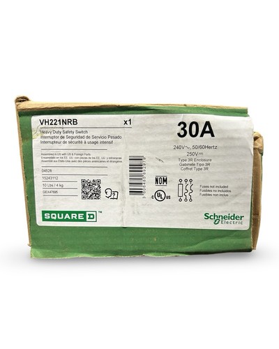 Schneider Electric VisiPacT VH221NRB Fusible Disconnect Switch 30A 240V Type 3R - Picture 3 of 3