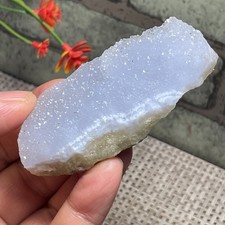 60g Blue chalcedony stone Rough Mineral Specimen 72 29 15mm  F21