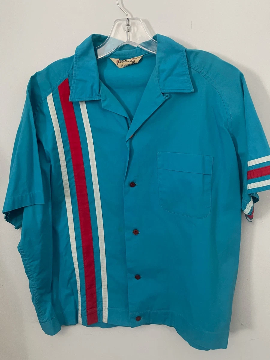 Bowling Blue 1960s Vintage Casual Shirts for Men for sale | eBay