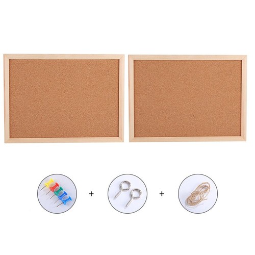 Soft Cork Board Wood Memo Bulletin Board Letter Message Boards Office School - Picture 15 of 15