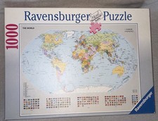 Ravensburger 1000 pc Political World Map of 2009 jigsaw puzzle Rare
