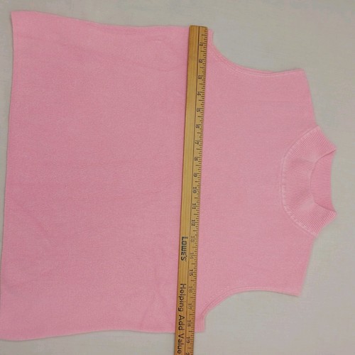 WDNY Women's Size Large Pink Top Silk Viscose Blend Mock Neck - Picture 11 of 11