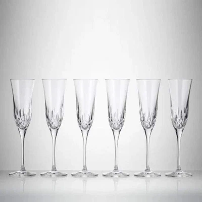Waterford Lismore Essence Crystal Flute Set of 6 – Brand New, RRP AUD $1,019