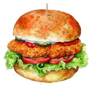 Sandwiches Sandwich Burger Self Adhesive Sticker