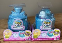 Pikmi Pops Cheeki Puffs Bottle Scented Shimmer Plush Soft Toy Set of 2 Blue NEW