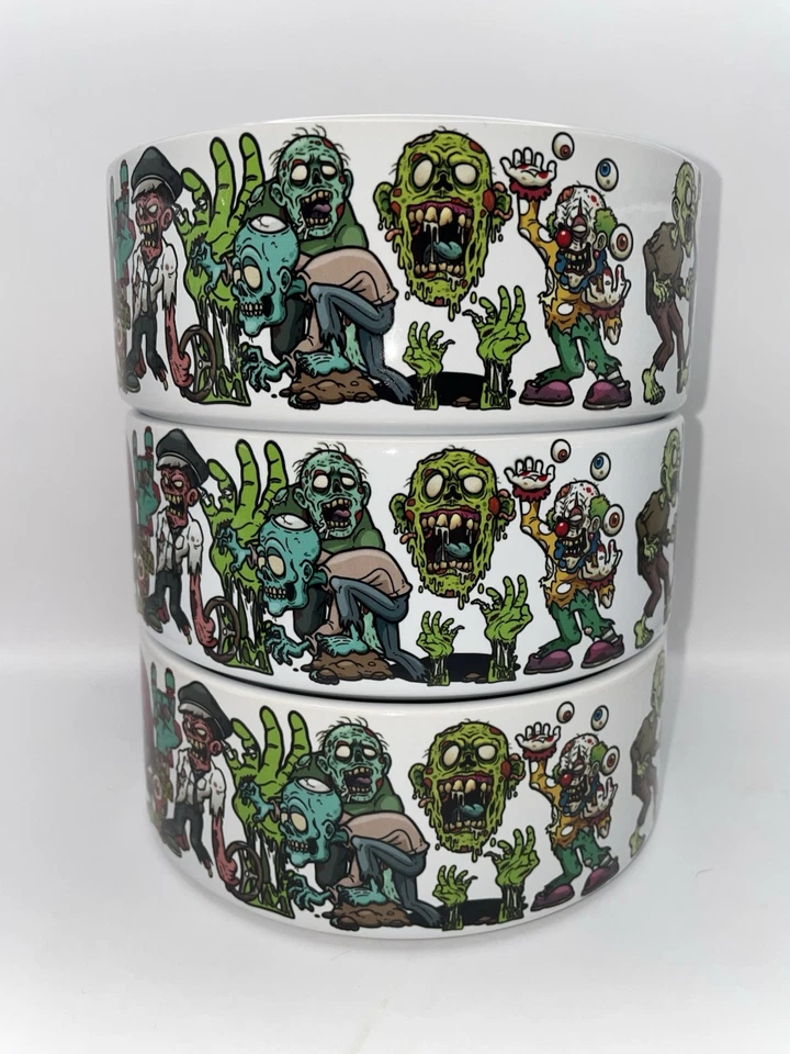 Personalisierter Haustier Napf Zombies Halloween Gothic Katze Hund personalisiert Name Geschenke - Bild 3 von 4