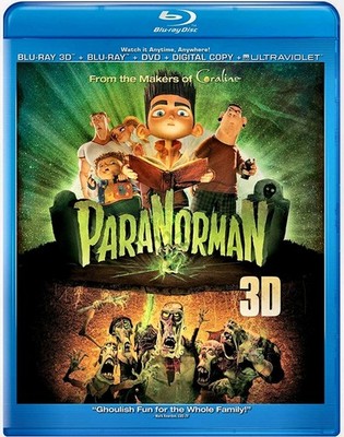ParaNorman Blu-ray 3D + Blu-ray + DVD no Digital Copy Ultraviolet *NEW, SEALED*