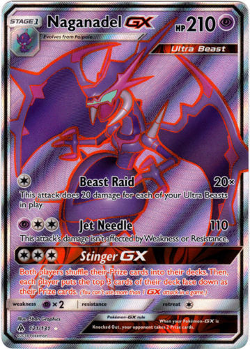 Pokemon SM - Forbidden Light Naganadel GX #121 FULL ART Ultra Rare