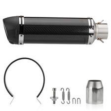 Silenciador de escape de fibra de carbono de 2" tubo de escape deslizable universal para ATV motocicleta