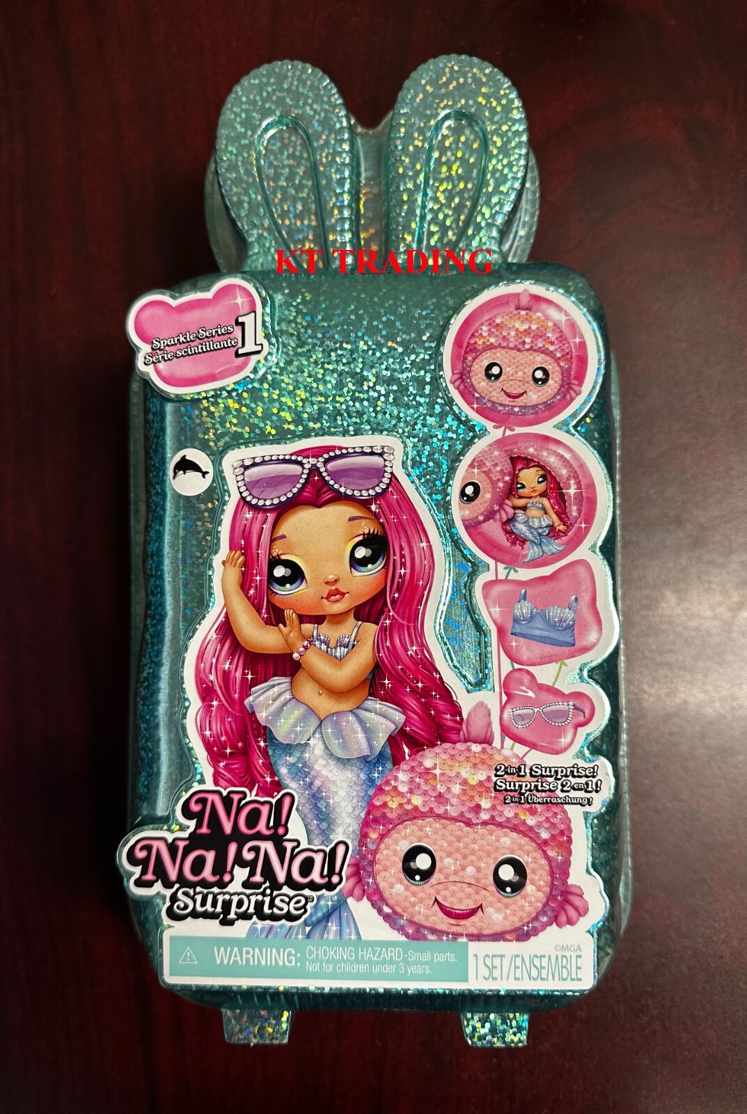 NEW Sparkle Series 1 Na Na Na Surprise 2 IN 1 Fashion Doll Purse ~ Krysta Splash