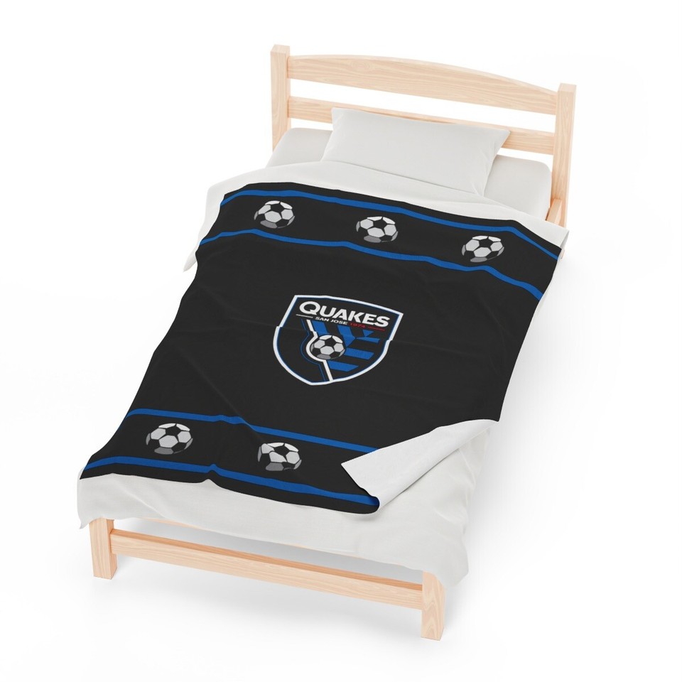 san jose earthquakes fc Velveteen Plush Blanket mls, cloth, cover
