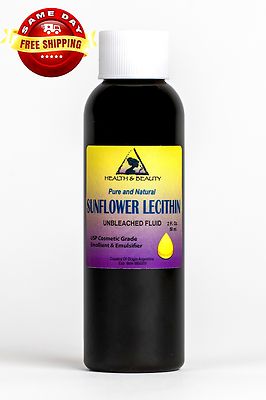 LECITHIN SUNFLOWER FLUID LIQUID EMULSIFIER EMOLLIENT PURE 2 OZ