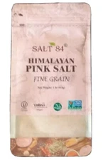 Organic Himalayan Pink Salt - 1 Pound Bag - Fine - 100% Pure, 84 Trace Minerals