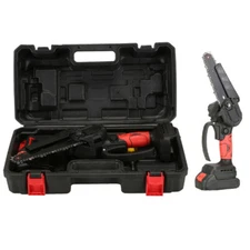 550W Handheld Mini Electric Chainsaw 6'' Blade Garden Tools w/ Battery & Charger