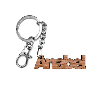 Custom Solid Walnut Wooden keyring, keychain, Handmade Personalised wood keyring