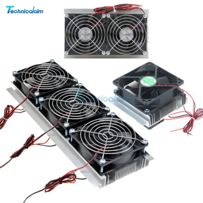 Thermoelectric Peltier Refrigeration Cooling System Kit 60W/120W/180W 1/2/3 Fan#