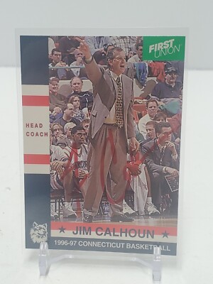 1996-97 First Union Connecticut UCONN Team Issue Jim Calhoun signed ...