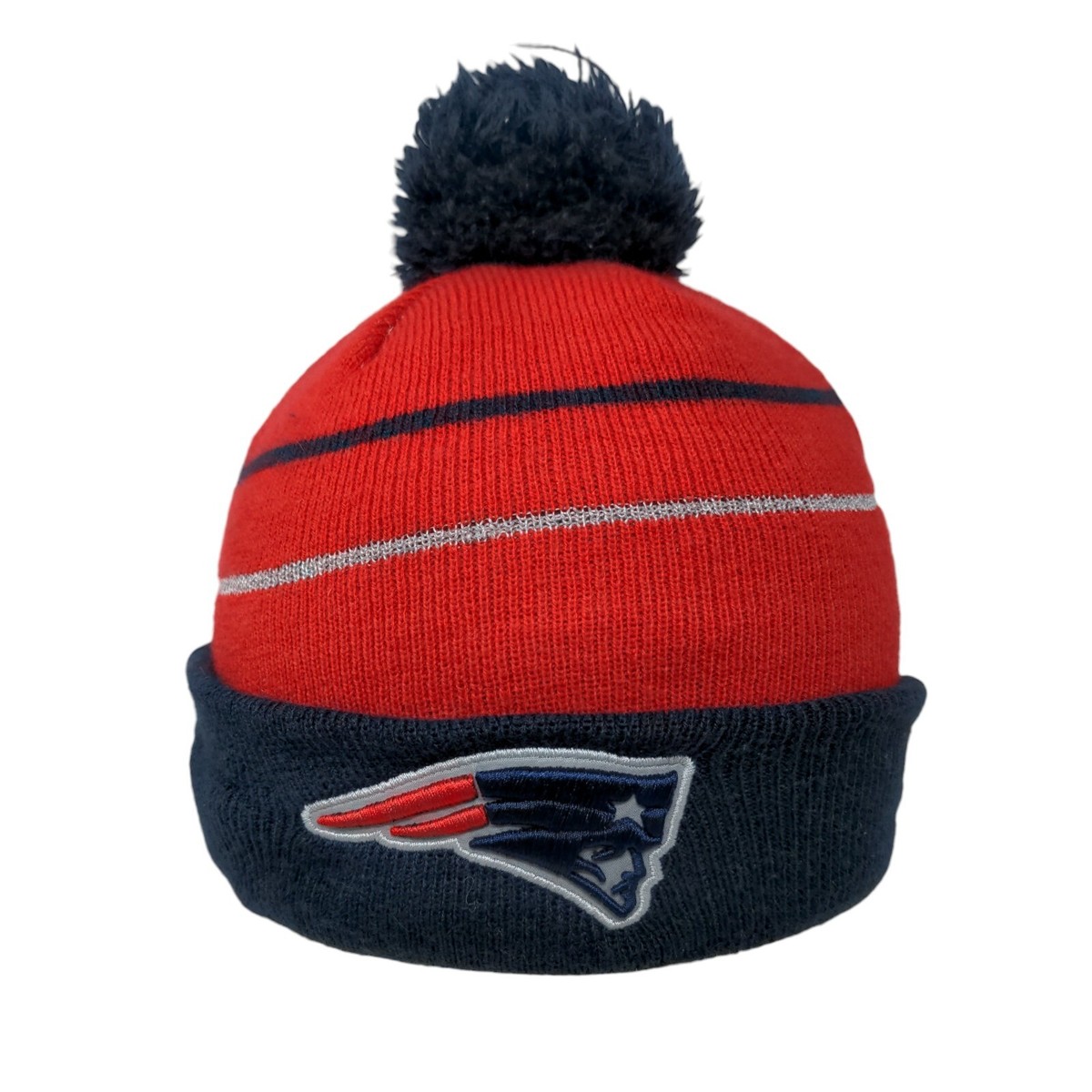 New England Patriots Youth Beanie Hat Multicolor One Size Pom Pom NFL New  Era