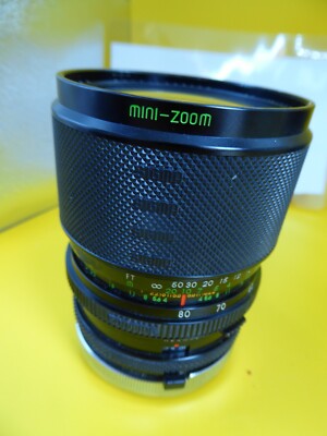 Canon FD & S.S.C. fit 39-80mm f3.5 Macro Mini Zoom by Sigma OPTICS CLEAR