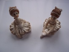 Ballerina Ornaments Figurines Deco x2