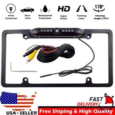 Backup Rearview Camera License Plate Frame Waterproof for ALPINE Car Radio Black