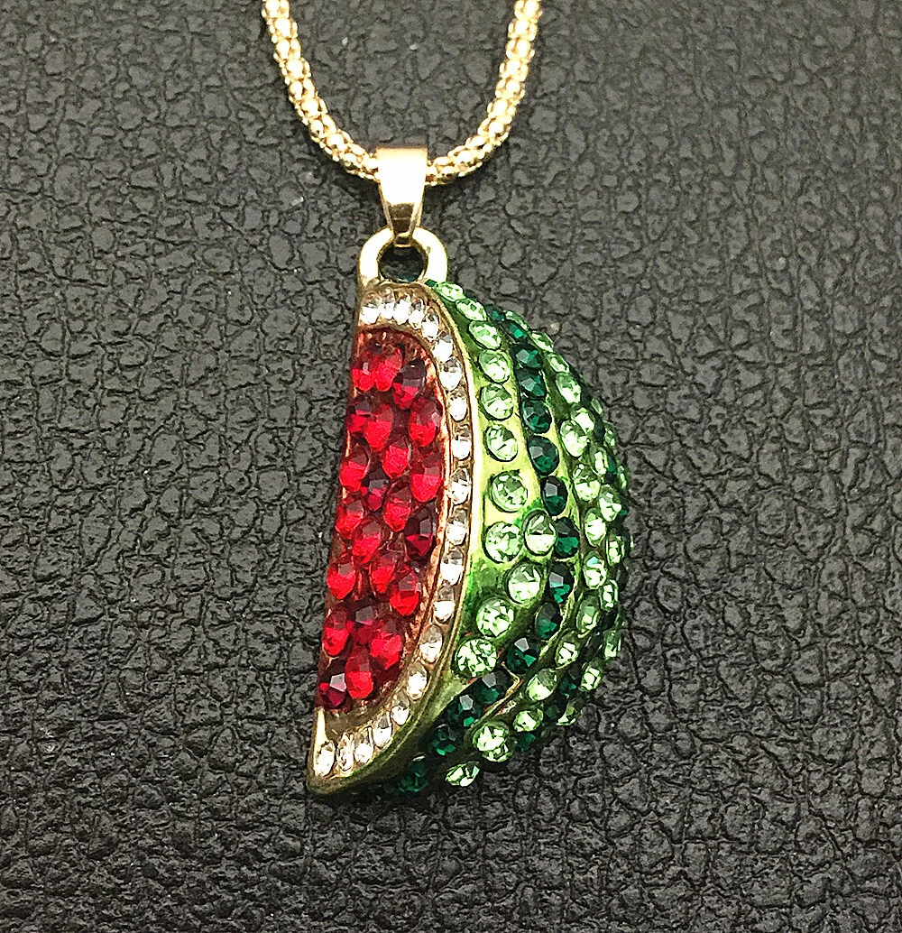 Green and shop red necklace
