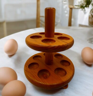 Eierregal Halter Rustikal Landhaus Küche Holz hält 12 Eier! - Eierbaum 1x Dutzend