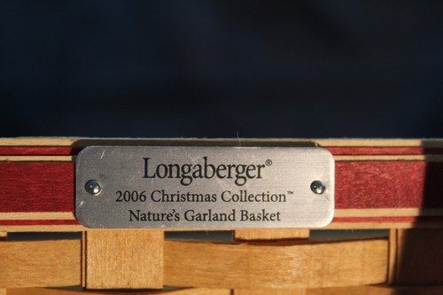 Longaberger 2006 Christmas Collection Red Natures Garland Basket Combo w/WB Lid - Picture 6 of 12