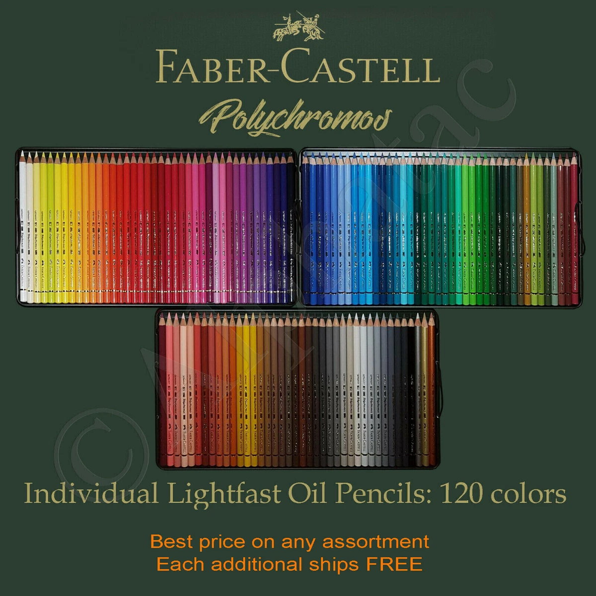 Faber Castell Polychromos Artist Grade Oily Colored Pencils  12/24/36/60/72/120 Colors Professional Art Oily Colored Pencils 1100