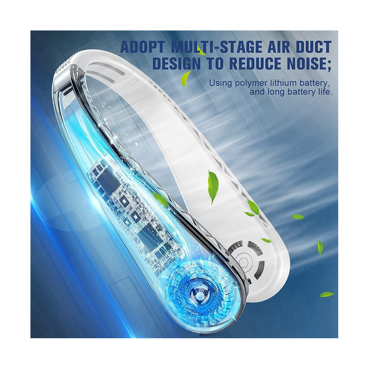 Portable Rechargeable Neck Fan,Headphone Neck Air Conditioner,Hands 3372 eBay